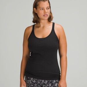 Lululemon Ebb to Street Tank top on black (ribbed)